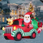 Joiedomi 7FT Long Christmas Inflatable Santa Driving Car Reindeer Outdoor Yard New. Price: $77.48.