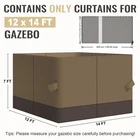 Aoodor 12'X14' Gazebo Universal Replacement Privacy Curtain Side Walls Panels New. Price: $99.99.