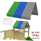 Qchengsan Swing Canopy REPLACEMENT,52" X 94" Playset Tarp Green+blue+grey New. Price: $45.76.