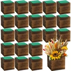 24 Rustic Square Wood Cube Planter Boxes W/ Liners For Wedding Centerpieces New. Price: $89.59.