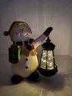 Wondhome Solar Christmas Snowman Decor Resin Outdoor Statue Led Lantern Open. Price: $23.96.