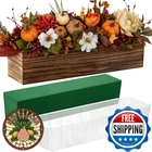 Dandat 16X4" Rectangle Wood Planter Box For Centerpieces W/ Liner & Foam New. Price: $36.28.
