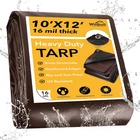 10X12FT, Large 16 Mil Heavy Duty Tarps, Waterproof With Brass Grommets New. Price: $63.99.