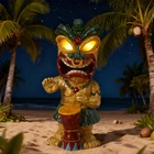 Halp Ssfm Solar Tiki Garden Statue With Led Eyes Outdoor Polynesian Drummer Hawa New. Price: $50.46.