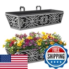 Pack 24 Inch Window Boxes For Outdoor Plants Deck Railing Planters New. Price: $75.56.