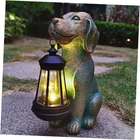 Rctticuu Garden Statue Outdoor Cor With Solar Lights Bronze Dog-lantern New. Price: $41.58.