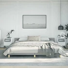 Frame With Headboard Platform Base Upholstered Bedroom Furniture Vidaxl New. Price: $137.99.