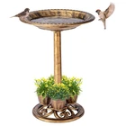 Demeyad Bird Bath For Outside With 4 Removable 20"L X 20"W 28"H, Bronze New. Price: $68.49.