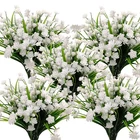 Grunyia 10 Bundles Artificial Flowers Outdoor Uv Resistant Fake Plants Indoor New. Price: $37.66.
