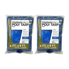 2 Pack Yardworks Standard Duty Poly Blue Tarp 6 Ft X 8 New 3.5 Mil. Price: $14.99.