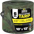 Boen 10 Ft. X 12 Multi-purpose Camouflage Poly Tarp Cover 6 Mil Thick Weave New. Price: $20.11.