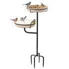 Yalinka Freestanding Bird Bowl Outdoor Garden, 2-IN-1 Bathtub & Feeder New. Price: $56.01.
