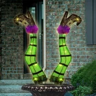 Juegoal Set Of Halloween Lighted Wicked Witch Legs With Stakes, 22" Up New. Price: $31.48.