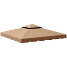 Outsunny 10'X10' Double Roof Gazebo Replacement Canopy Top Cover, Khaki New. Price: $56.94.