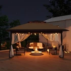 Garvee 12X12FT Pop Up Gazebo With Mosquito Netting, Outdoor 12FT, Khaki New. Price: $183.83.