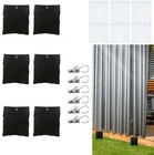Bresanon Outdoor Curtain Weighted Blocks, 5"W X 6"L (pack Of 6), Black New. Price: $23.38.