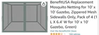 Benefitusa Replacement Mosquito Netting 10' X Gazebo, Green Zip Mesh New. Price: $85.00.