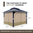 Aoodor 12'X12' Gazebo Universal Replacement Privacy Curtain Side Walls 4 Panels New. Price: $74.99.