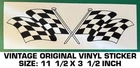 Racing Flags Vintage Original Vinyl Decal Sticker Nhra Nascar-road Used. Price: $7.80.