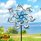 Coozzyhour 39" Dolphin Wind Spinner Metal Garden Stake Yard Art New. Price: $44.99.