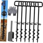 16IN Tent Stakes, Ground Anchors Screw In(color Size :) 1PCS 6PCS Black New. Price: $45.10.