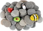 Flat Smooth Stones Simetufy 60 Pcs Painting Rocks Bulk New. Price: $41.59.