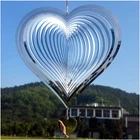 Djuan Stainless Steel Reflective Wind Spinners 8INCH, Silver Heart. Price: $33.99.