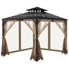 Oipunshle 10X12 Ft Gazebo Mosquito Netting 4-PANEL Outdoor Screen Brown New. Price: $102.28.