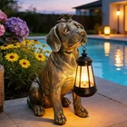 Yulloyello Solar Garden Statue Dog Figurine Decor Lantern Lights 11 Inch New. Price: $51.08.