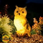 Wondhome Solar Owl Garden Statue, Outdoor Resin Figurine With Led Light White. Price: $93.99.