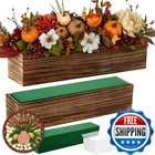 Dandat 2-SET 16X4" Rectangle Wood Planter Boxes Centerpiece Rustic Decor New. Price: $44.53.