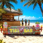 Domkom 7FT Tiki Luau Inflatables, Two Hold Bar, Hawaiian Summer Tropic New. Price: $64.98.