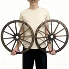 Linsuo 20" Wood Wagon Wheels Decor - Western Party, Bar, Garage, Garden, Studio New. Price: $59.92.