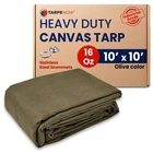 Tarps Now 10X10 Ft Heavy Duty Canvas Tarp, 36 Mil, 16 Oz Industrial Grade Fab... New. Price: $128.59.