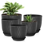 Lesoasis Plastic Pots 10/9/8/7.5/7 Inch Set Of 5, Flower Planters Black New. Price: $37.99.