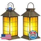 Anyperfect 2 Pack 13" Patina Solar Lantern With Flickering Flame Candle Outdoo New. Price: $70.99.