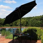 9 Ft Solar Sunbrella Patio Umbrella With Tilt - Navy Blue By Sunnydaze New. Price: $248.67.