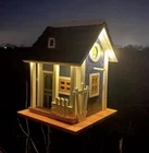 9.25 In Wooden Cozy Home Birdhouse With Solar Led Light - Blue New. Price: $43.99.