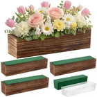 Set Boxes For Centerpieces 16X4 Inch Rectangle Wooden Planter Rust... New. Price: $60.99.