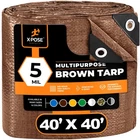 Poly Tarp 40 Brown Multipurpose Protective Cover 5 Mil Xpose Durable Water New. Price: $179.99.