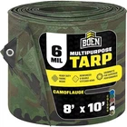 Boen 8 Ft. X 10 Multi-purpose Camouflage Poly Tarp Cover 6 Mil Waterproof New. Price: $13.99.