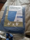 Nwt Yardworks Poly Blue Tarp 6' X 8' Standard Duty 3-1/2 Mil Weave New. Price: $13.37.