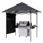 Pop Up Grill Gazebo 8X5 Portable Bbq Led Lights Dark Gray Abccanopy Shelf New. Price: $179.99.