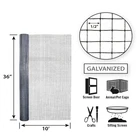 Garden Craft 113610 1/2 In. Mesh 19 Ga. Steel Hardware Cloth X Ft. New. Price: $30.22.