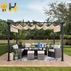 Sunjoy Outdoor Pergola 9 X 12 Ft. Patio Steel Frame With Retractable Can New. Price: $575.99.