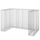 Gabion Wall For Garbage Bins Galvanized Steel Stone Basket Cage Vidaxl New. Price: $302.99.
