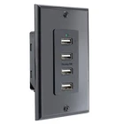 Recpro Rv Wall Mount Usb Charger With Plate 4 Ports 12V Dc Input New. Price: $31.95.