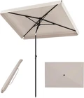 Tangkula 6.5X4.3FT Beige Rectangular Patio Umbrella New. Price: $63.59.