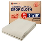 Tarps Now 5X15 Ft Premium Heavy Duty Canvas Drop Cloth For Painting - Reusabl... New. Price: $63.97.