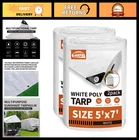 5'X7' Waterproof 2-PACK Medium Duty Poly Tarps, Uv Protection, Snow & Tea New. Price: $39.99.